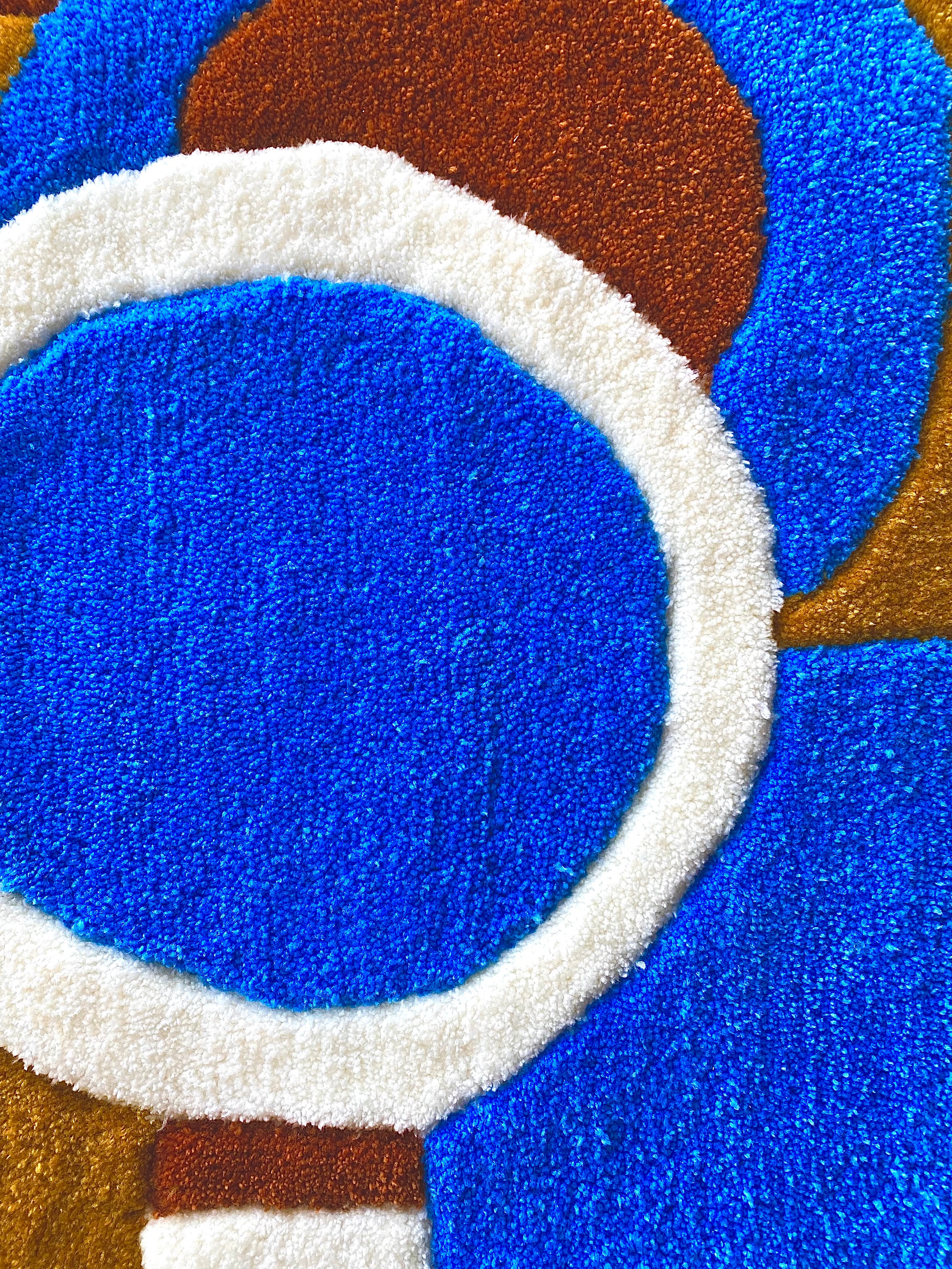 Circles and rectangles rug